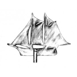 Zástava plachetnice z medi
