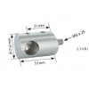 Držiak priečnej výplne 10.2 mm 33.7 mm koncový ľavý