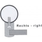 Držiak priečnej výplne 10.2 mm 33.7 mm koncový pravý