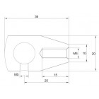 Držiak priečnej výplne 10.2 mm