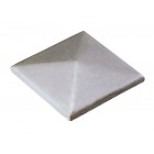 Nerezová pyramídová krytka 150 x 150 mm, zabrúsené rohy