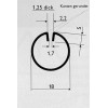 Nerezová upínacia trubica na plech 18 x 1.25 mm