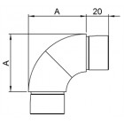 Nastaviteľné koleno 48.3 x 2.0 mm