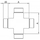 Zasúvací kríž 42.4 x 2.0 mm