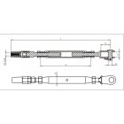 Napínacia vidlica - držiak lana s vnútorným závitom M12