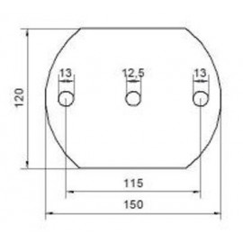 Kotviaca platnička 150 x 120 x 10 mm