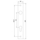 Zámková rozeta 32 x 231 x 6 mm
