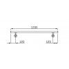 Nerezové madlo 1200 mm - kompletný set