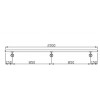 Nerezové madlo 2000 mm - kompletný set