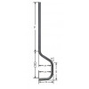 Nerezový stĺp 42.4 x 2.6 mm