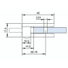 Úchyt skla 40 x 28 x 17.5 mm