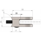 Úchyt skla 50 x 40 x 24 mm