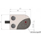 Úchyt skla 63 x 45 x 28 mm