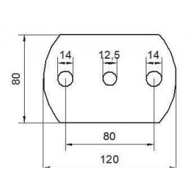 Kotviaca platnička 120 x 80 x 8 mm